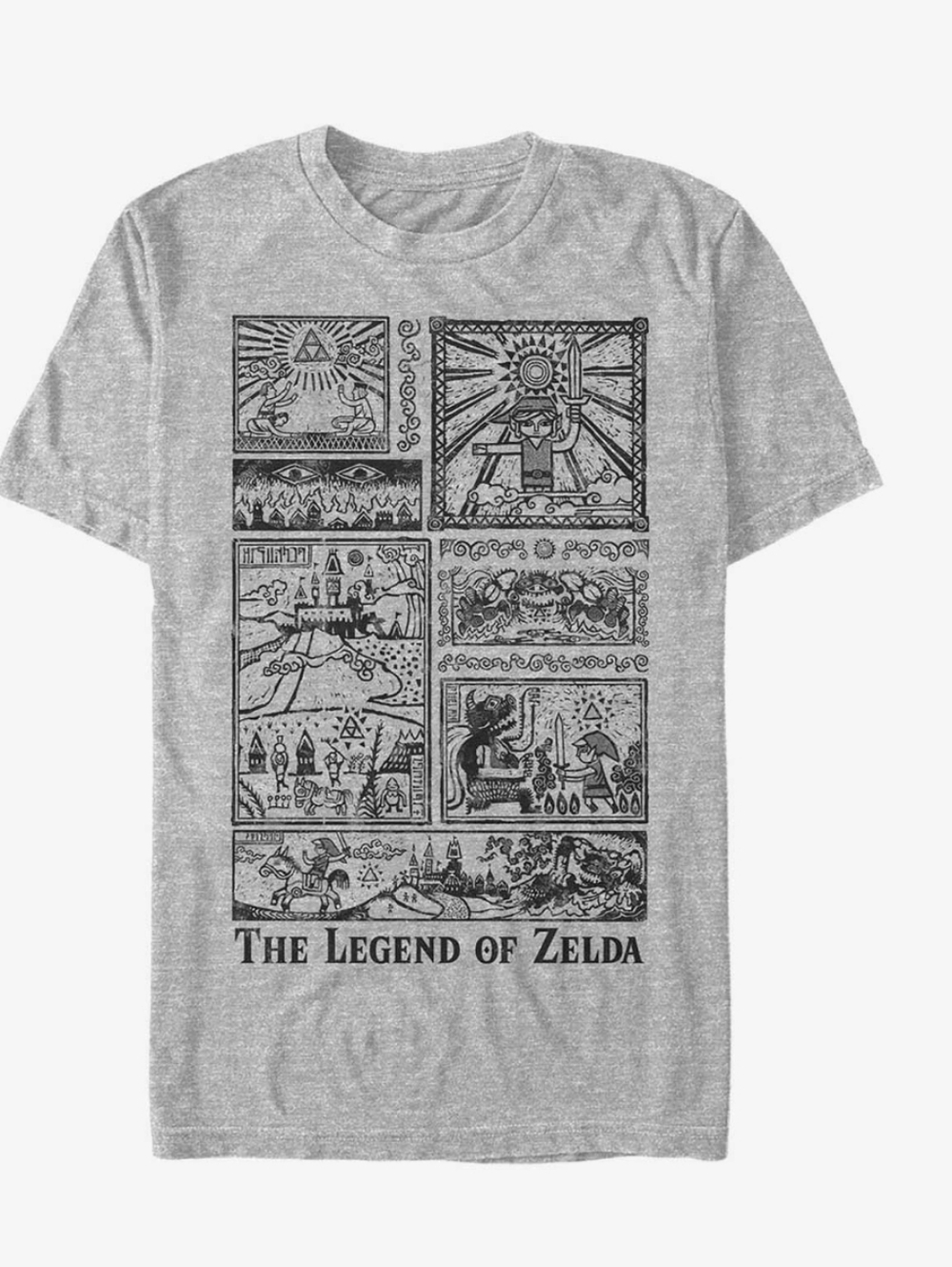 Nintendo The Legend of Zelda Heather Grey and Green Graphic Tee Size 2XL Nwt